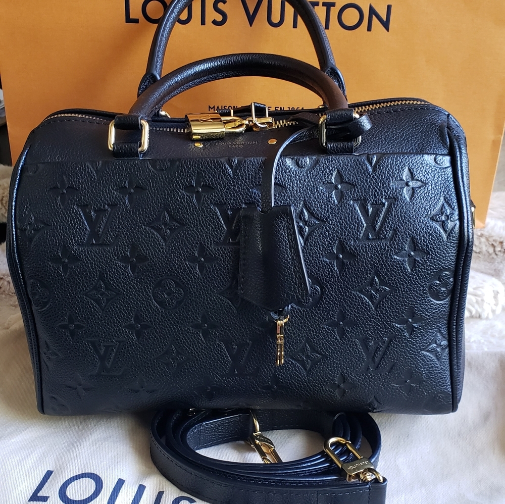 LOUIS VUITTON EMPREINTE SPEEDY 25 NM BLACK